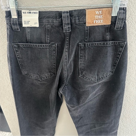 We The Free Free People NWT CRVY Siren Low-Rise Straight Jeans Size 24 - Picture 7 of 8